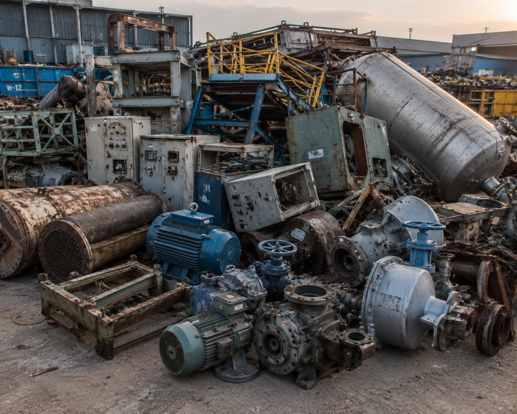 Industrial equipment scrap metal services in Dammam
