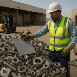 Sorted titanium offcuts and pipes prepared for a titanium scrap buyer Dammam collection