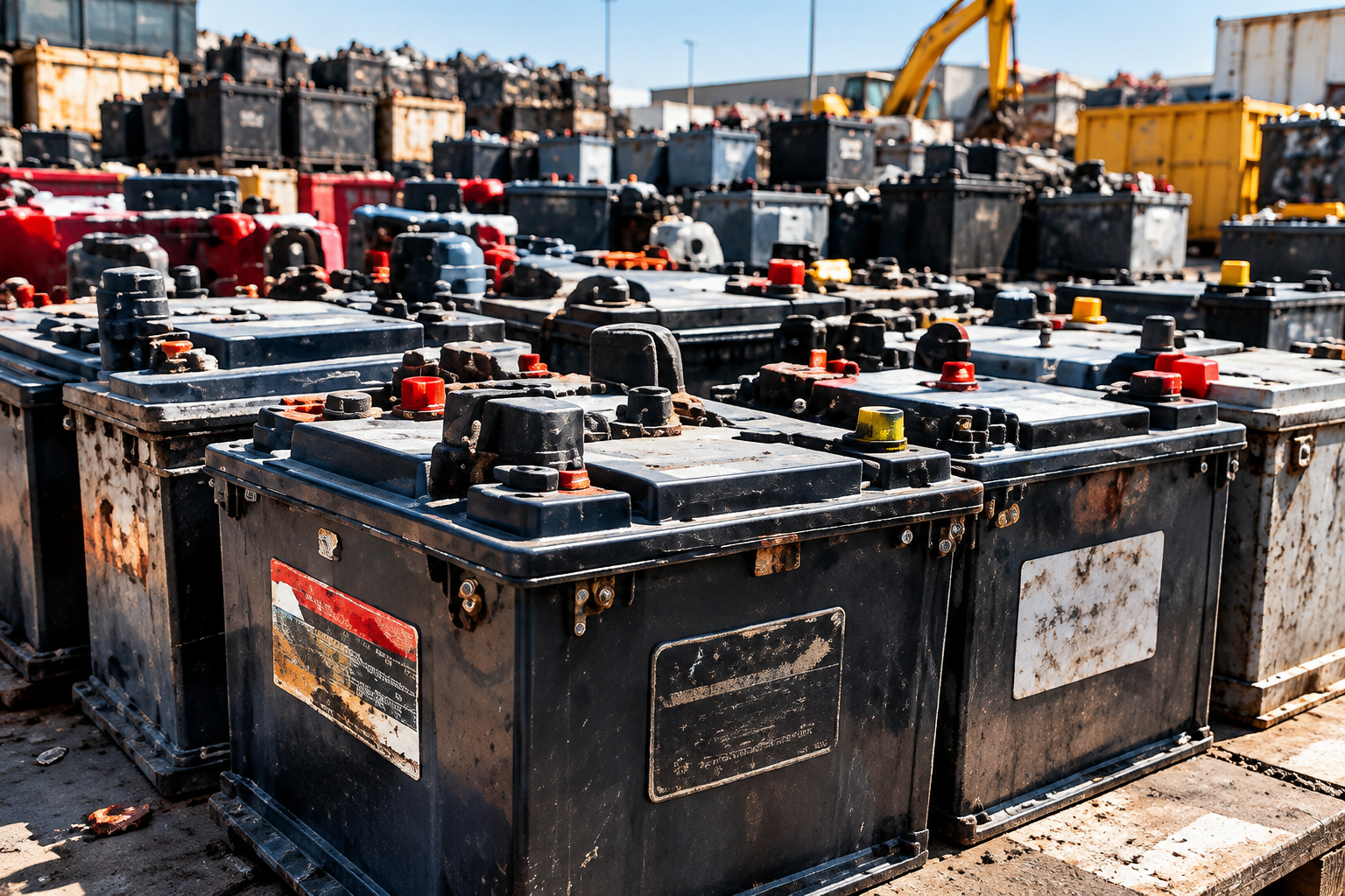 Battery scrap buyer in Dammam collecting used car batteries