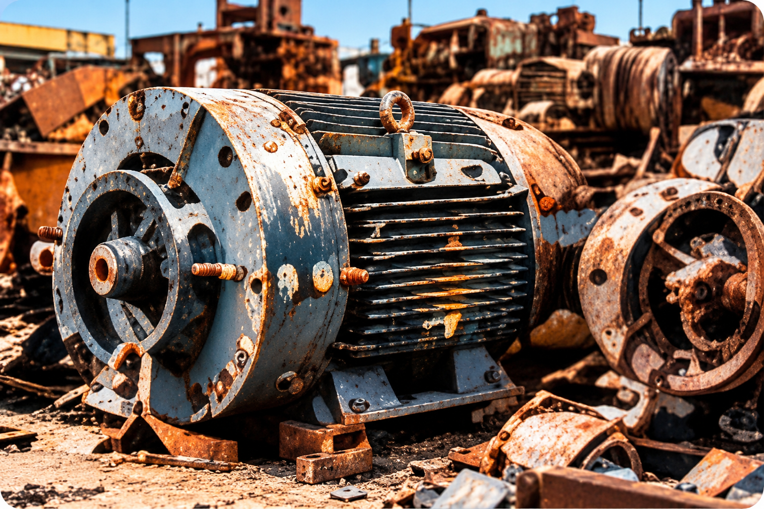 Machinery scrap buyer in Dammam - retired industrial motor