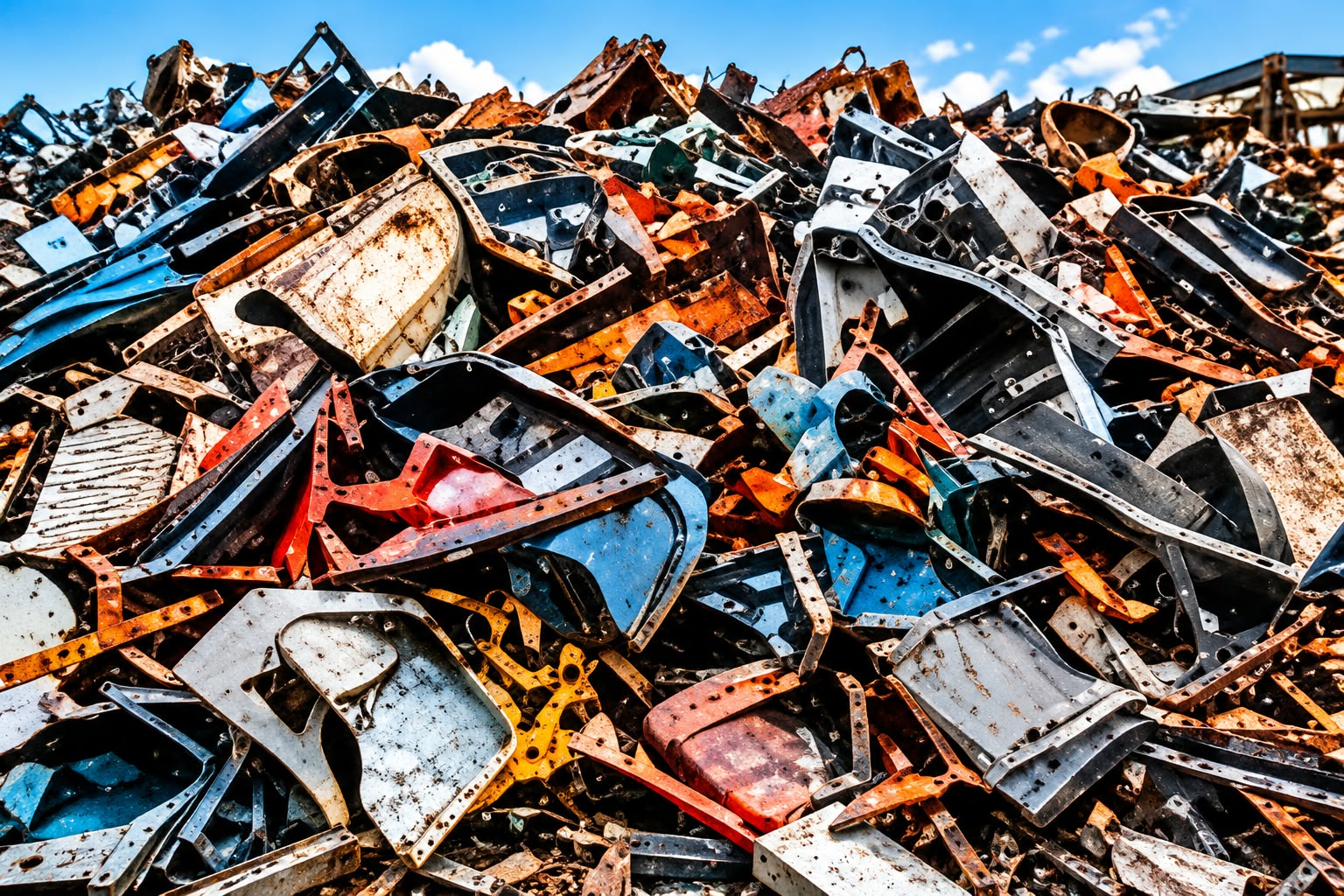 Mixed industrial metal scrap