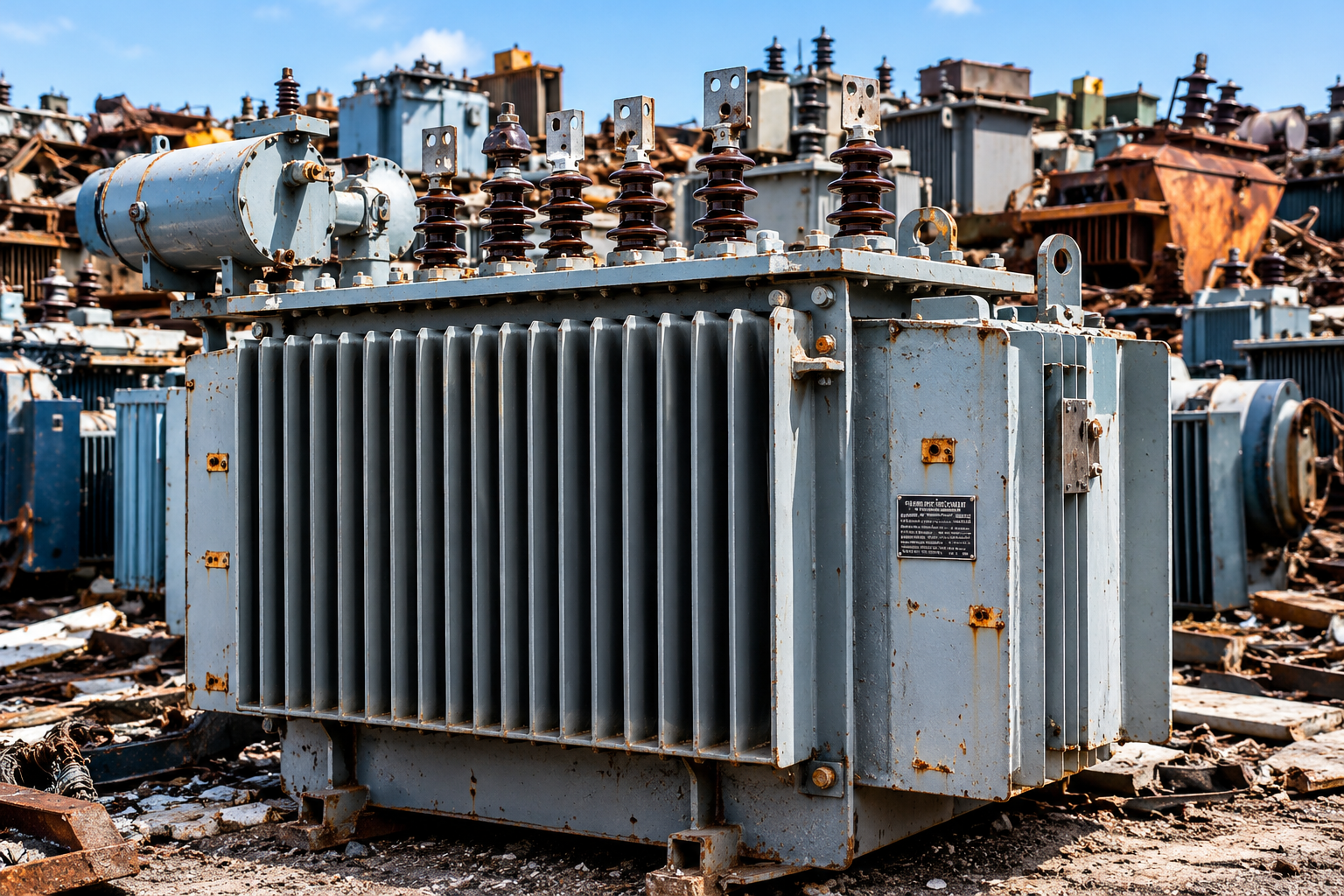 Retired electrical transformer scrap