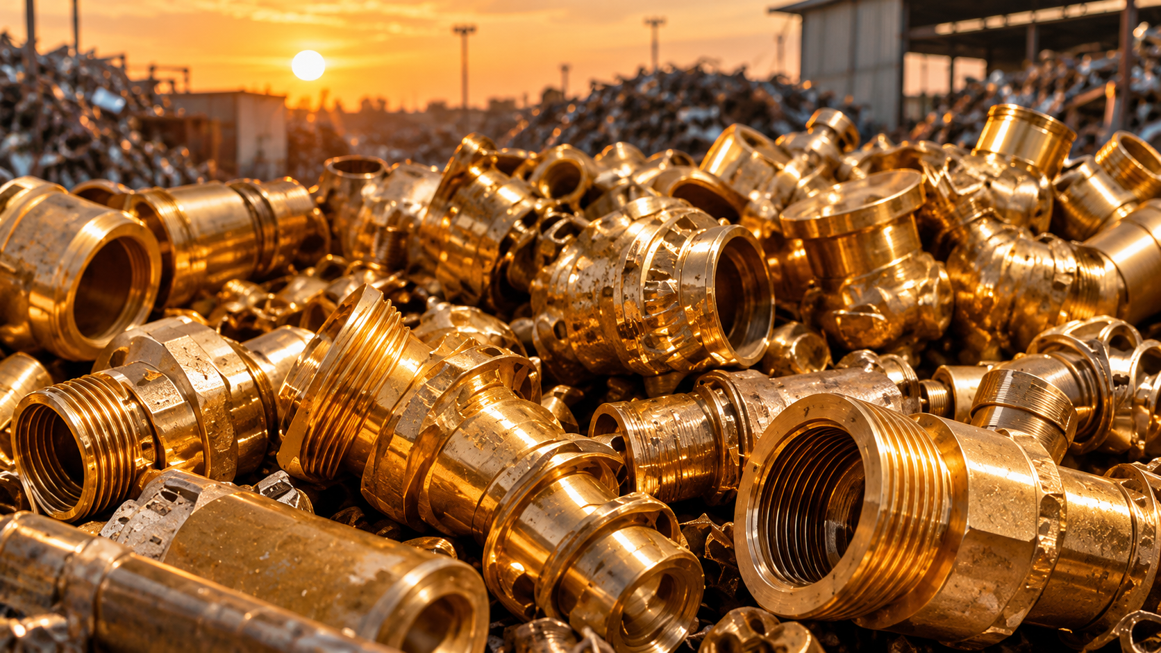 Brass scrap buyer in Dammam assessing brass fittings and industrial components