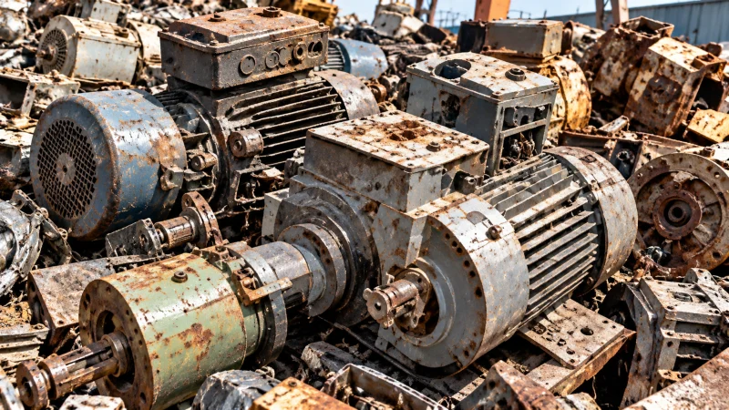 Machinery Scrap in Dammam Retired motors and industrial machinery components