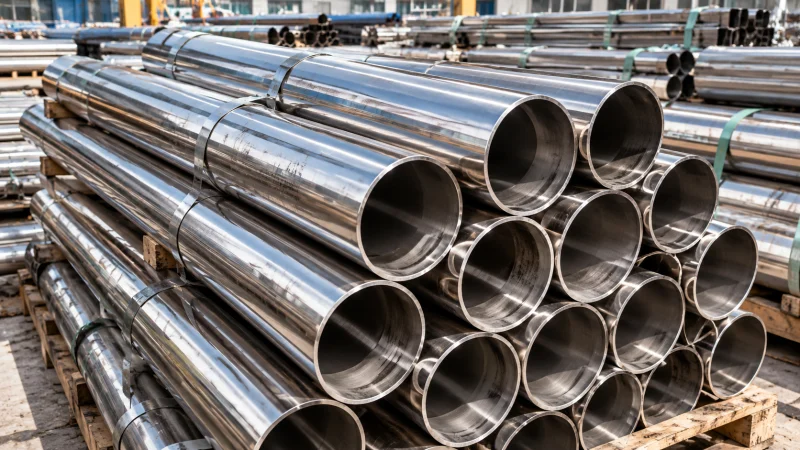 Bundled stainless steel tubes illustrating the SS 316 category