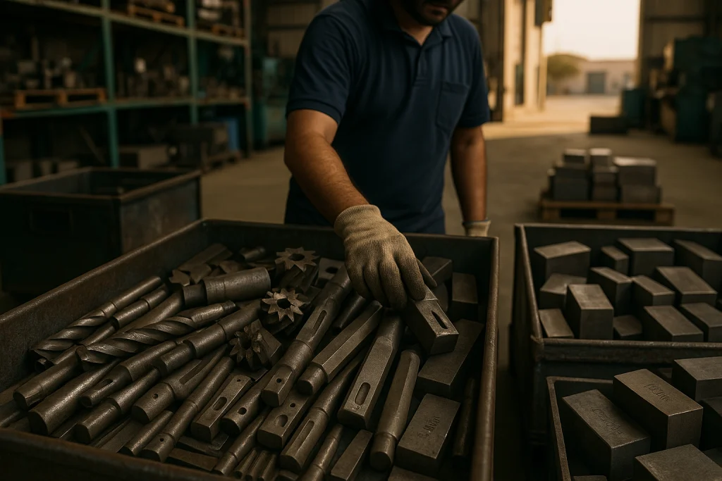 Sorted workshop offcuts for a tool steel scrap buyer Dammam enquiry