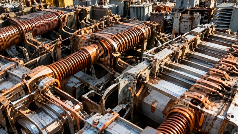 Transformer Parts Scrap in Dammam Dismantled transformer bushings and metal components