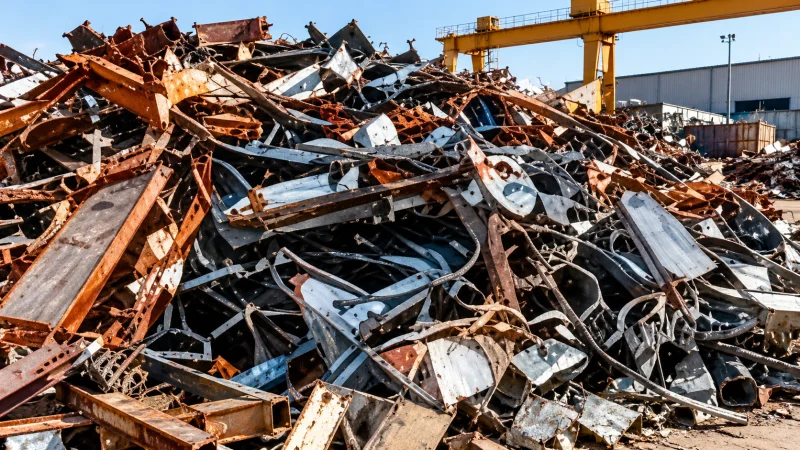Mixed metal offcuts and dismantled construction scrap